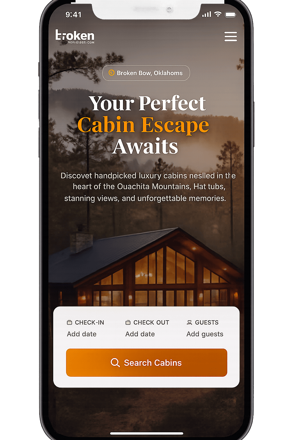 Broken Bow Stays mobile app